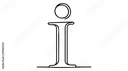 Information symbol one continuous line art. One line tourism assistance service desk inform design.