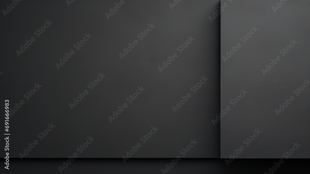 empty dark gray paper background with empty surface, minimalistic approach to composition