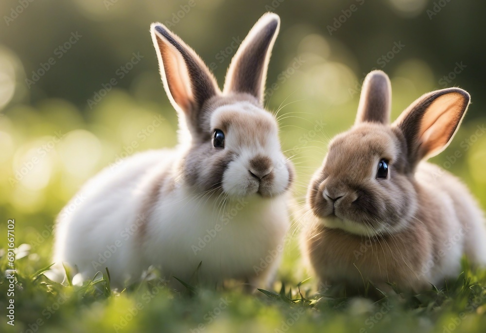 Transparent Png Rabbits isolated on white Background