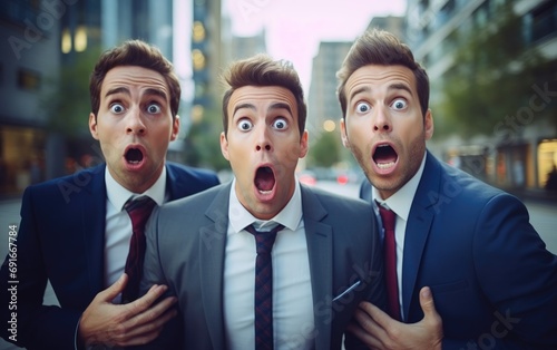 Funny portrait of businessm...