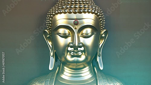 A.I generated gold buddha statues  photo