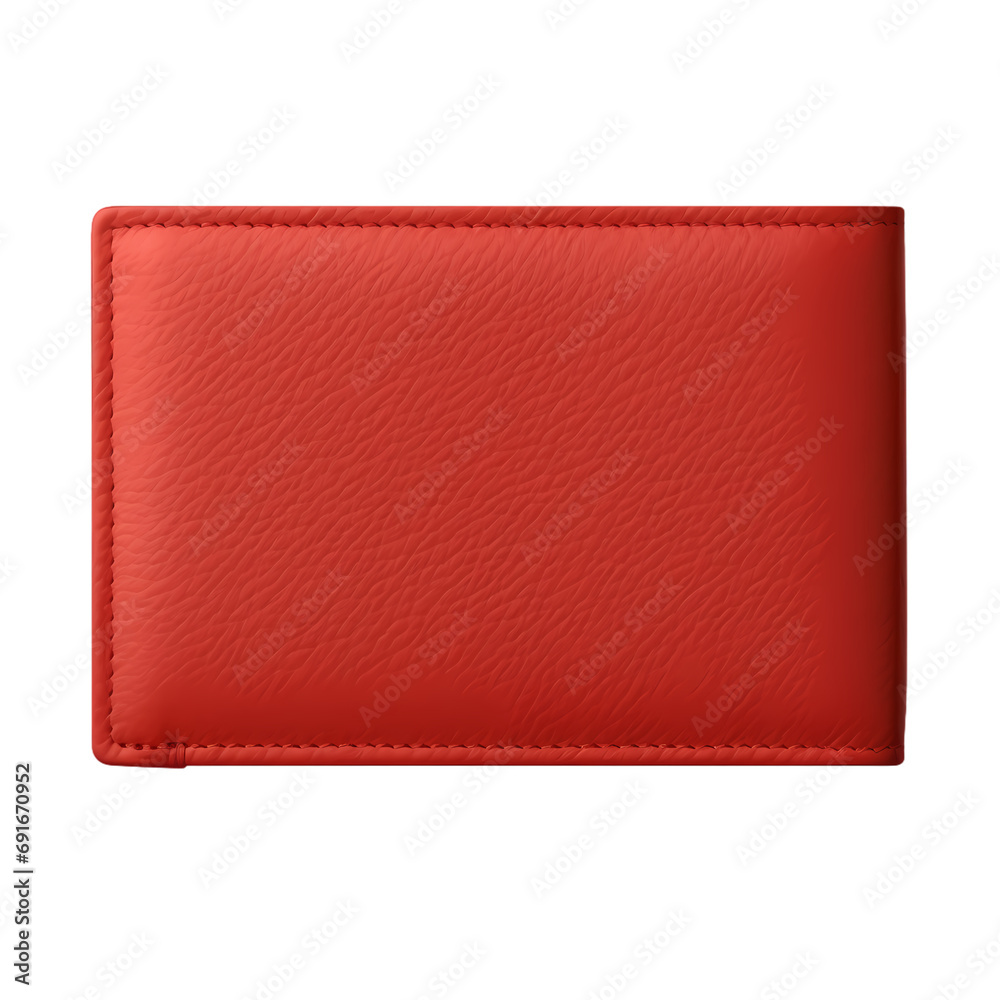 Red wallet isolated on transparent background