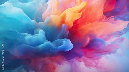 foggy explosion mixed colors, wallpaper design