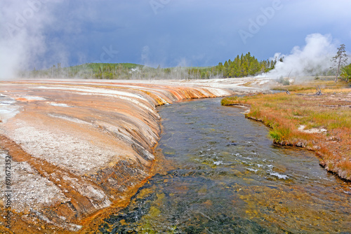 Colorful Banks of a Yellowstone River