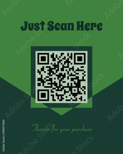 Green QR Code Design Template
