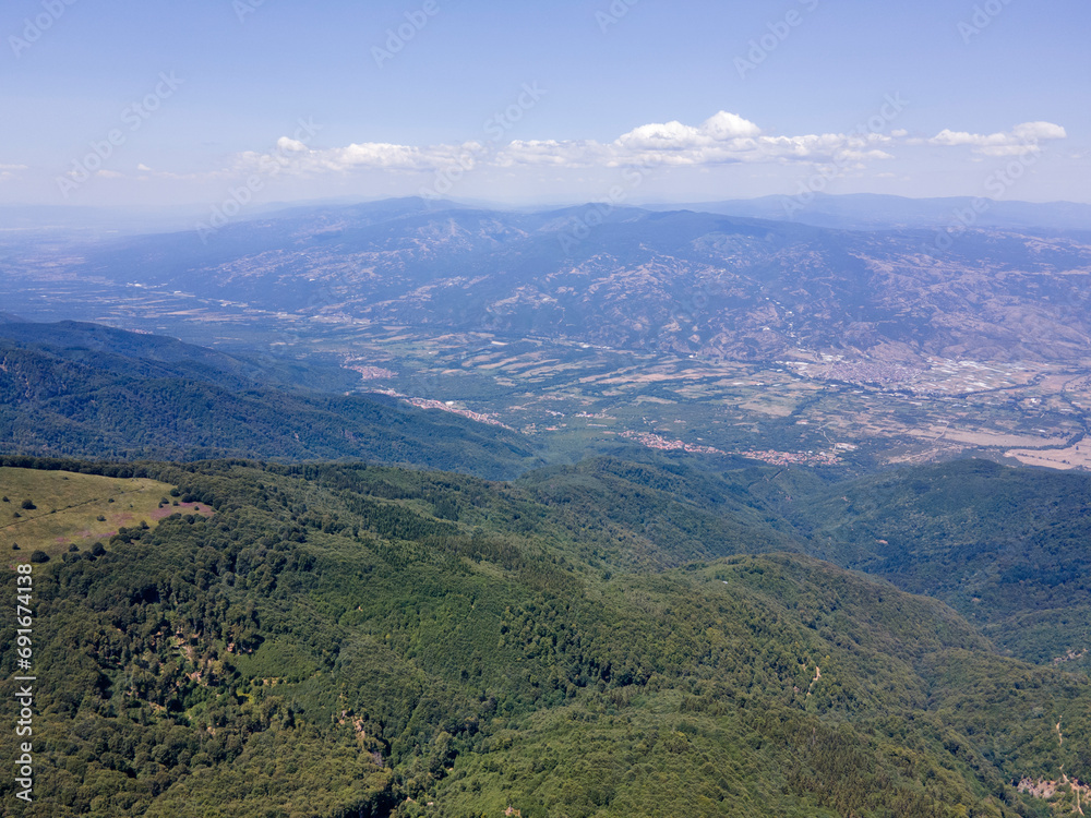 Obraz premium Aerial view of Belasitsa Mountain, Bulgaria