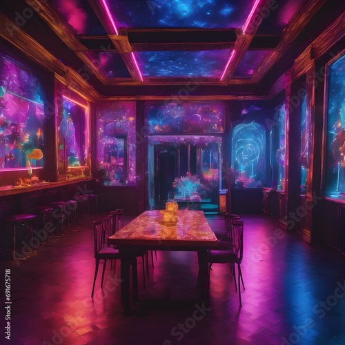 Fantasy Neon Consider images with a touch of fantasy, incorporating neon lights in surreal or magical settings, creating an otherworldly and enchanting atmosphere