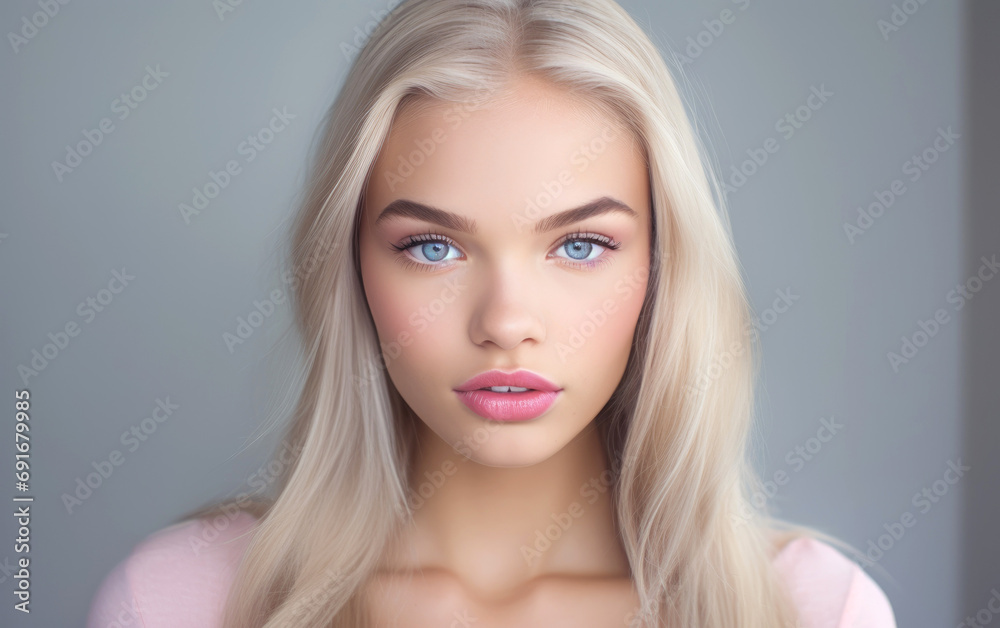 Portrait of a 20 years old woman with minimal makeup Portrait of a 20 years old woman with minimal makeup