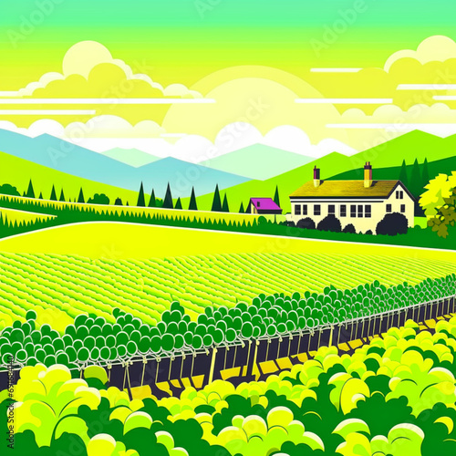  Lush Vineyard