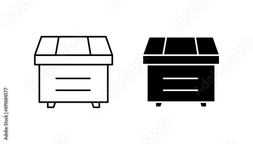 Dumpster icon set. vector illustration