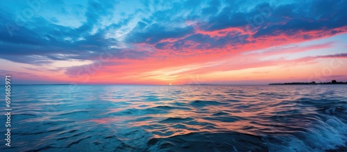 Beautiful Sunset Background, UltraWide photo
