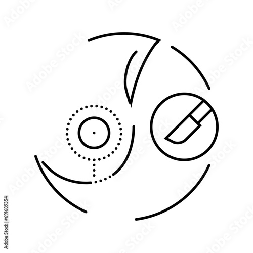 breast reduction scars surgery line icon vector. breast reduction scars surgery sign. isolated contour symbol black illustration