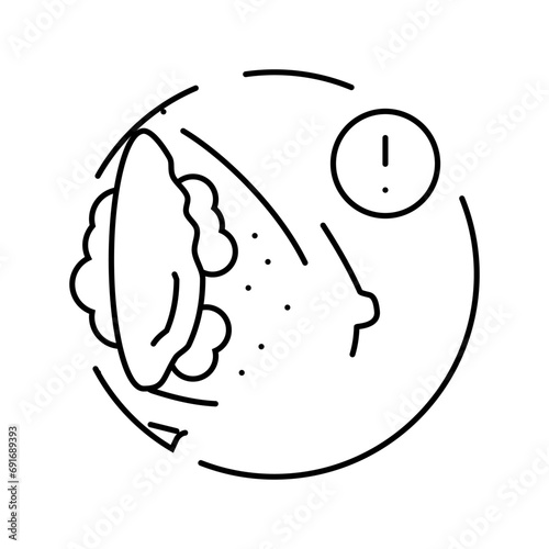 capsular contracture surgery line icon vector. capsular contracture surgery sign. isolated contour symbol black illustration