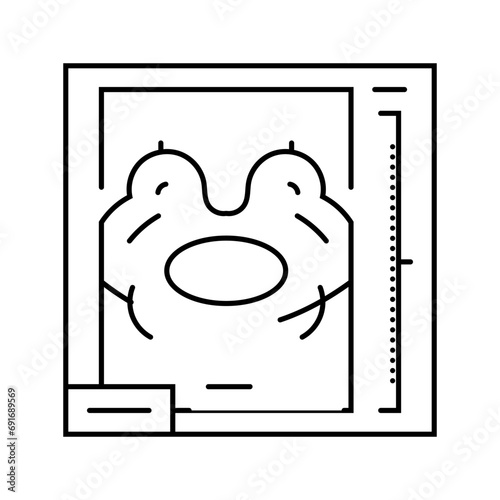 breast mri surgery line icon vector. breast mri surgery sign. isolated contour symbol black illustration