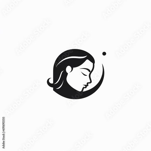 Minimal logo sleep day on white