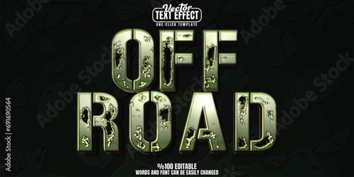 Offroad editable text effect, customizable mud and extreme 3D font style