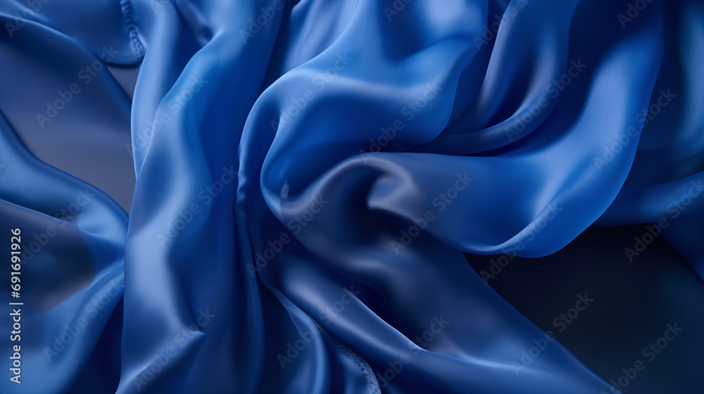 Obraz premium blue satin background