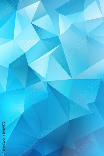 Abstract geometric poly art in cerulean background 