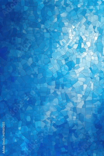 Digital mosaic of fragmented azure patterns background