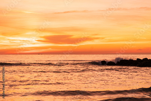 Ocean waves at Sunrise at Avon by the Sea New Jersey on the New Jersey Shore