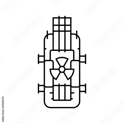 small modular nuclear reactor future technology line icon vector. small modular nuclear reactor future technology sign. isolated contour symbol black illustration