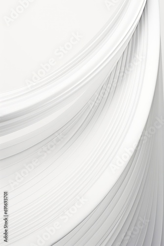 Whirling minimalistic lines in varying thicknesses of white background 