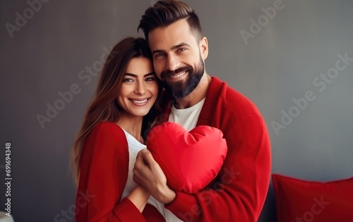 A happy beautiful couple hu...