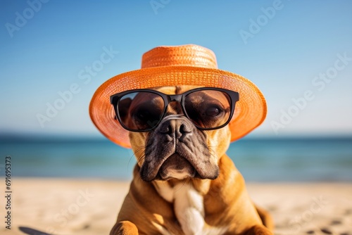 Dog in Sunglasses Summer Beach © Radomir Jovanovic