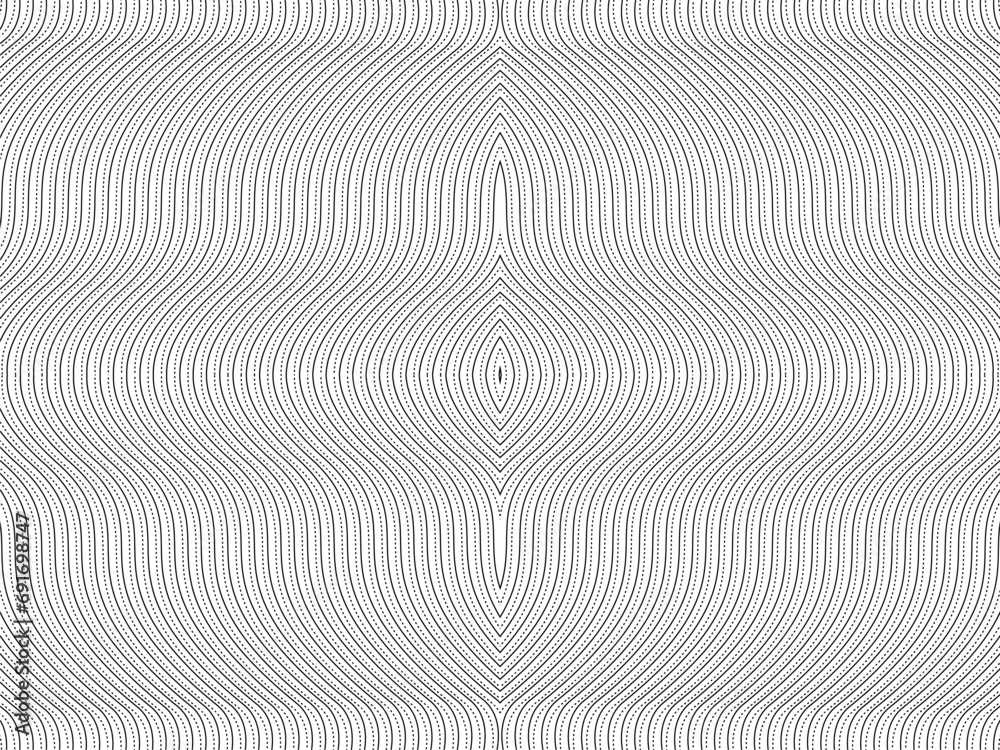 Optical Illusion Created from Artistic Lines Motifs Pattern, can use for Decoration, Background, Ornate, Fabric, Fashion, Textile, Carpet Pattern, Tile or Graphic Design Element. Vector Illustration Optical Illusion Created from Artistic Lines Motifs Pattern, can use for Decoration, Background, Ornate, Fabric, Fashion, Textile, Carpet Pattern, Tile or Graphic Design Element. Vector Illustration
