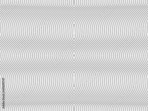 Optical Illusion Created from Artistic Lines Motifs Pattern, can use for Decoration, Background, Ornate, Fabric, Fashion, Textile, Carpet Pattern, Tile or Graphic Design Element. Vector Illustration