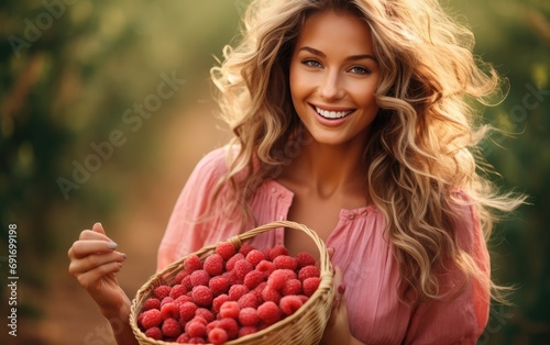 A smiling beautiful woman w...