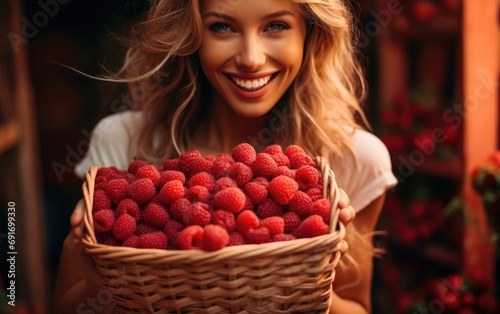A smiling beautiful woman w...