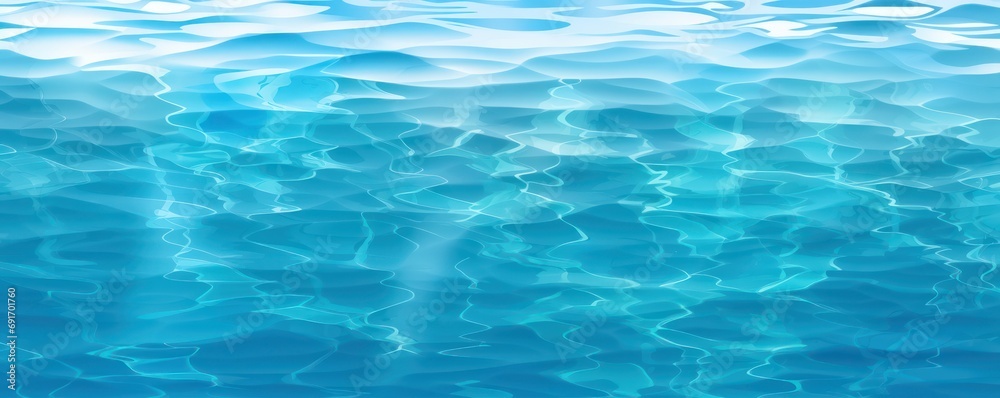 Vector realistic texture of water surface - swimming pool or sea 