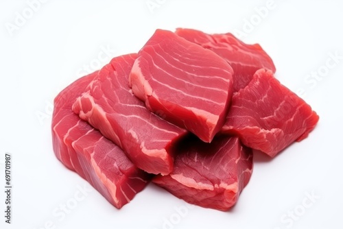 Tuna sashimi isolated on white background