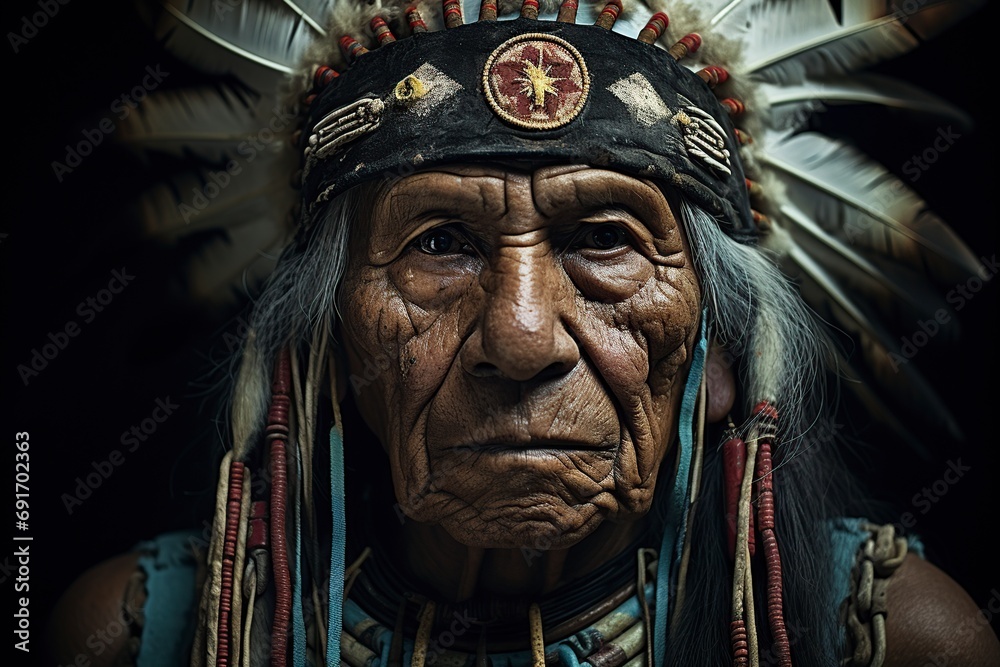 a chief of a native american tribe a chief of a native american tribe