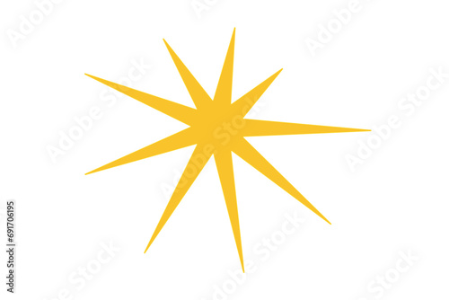 A simple twinkling star Twinkle star particles, glitter sparkles and magic sparkle. Modern Isolated icon