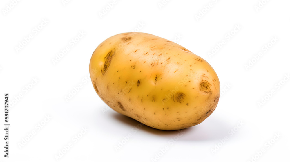 Potato in isolation on a white background Potato in isolation on a white background