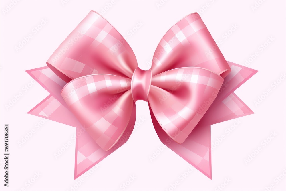 Pink star gift bow ribbon 
