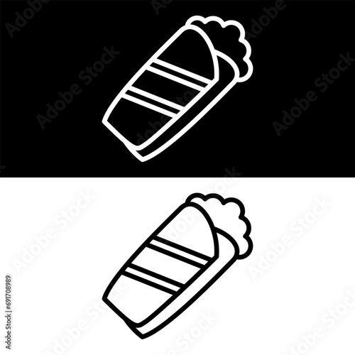 Burrito Icon Vector, Fast Food Illustration