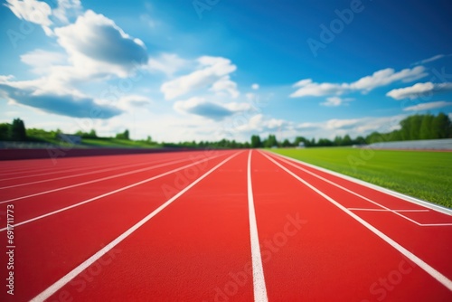 Pristine Running Track. Smooth Surface Ready for Runners  © GalleryGlider