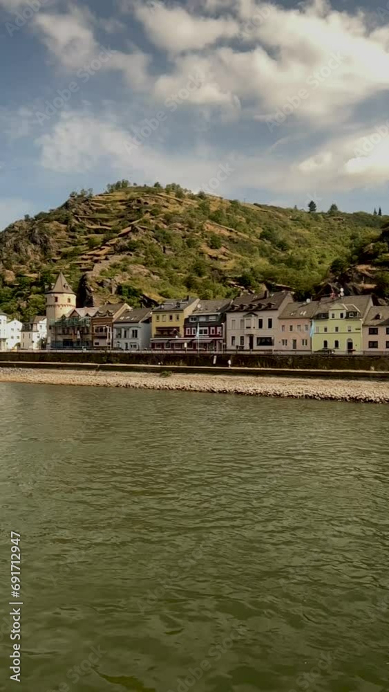 Gorgeous views of the European Landscape as Viewed from the Rhine River in St. Goarshausen, Germany. Located within the Rhine Gorge (Middle Rhine). Gorgeous views of the European Landscape as Viewed from the Rhine River in St. Goarshausen, Germany. Located within the Rhine Gorge (Middle Rhine).