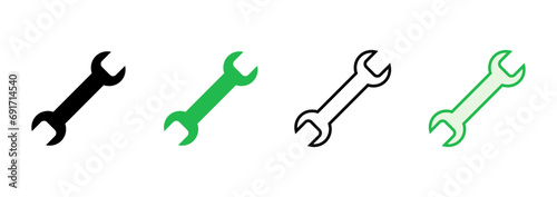 Wrench icon set. repair icon vector. tools icon vector