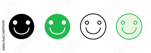 smile icon set. smile emoticon icon. feedback