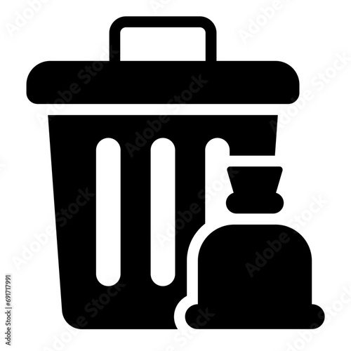 Garbage trash rubbish icon