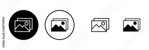 Picture icons set. Picture vector icon. photo gallery icon vector