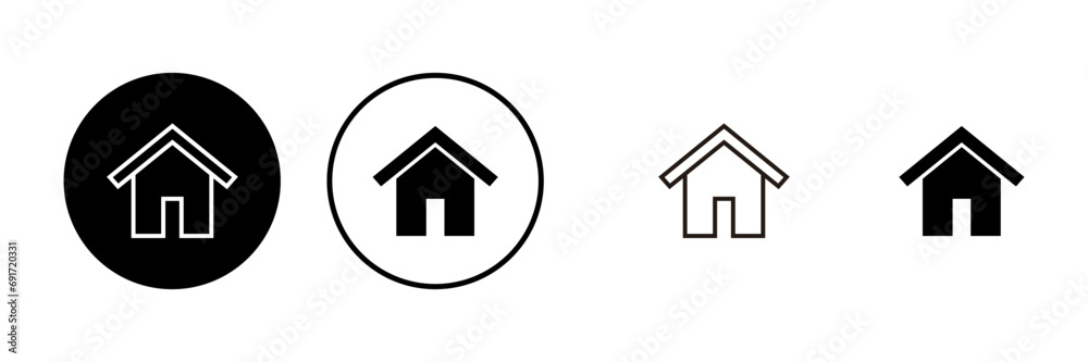 Home icons set. House vector icon. Address Home icons set. House vector icon. Address