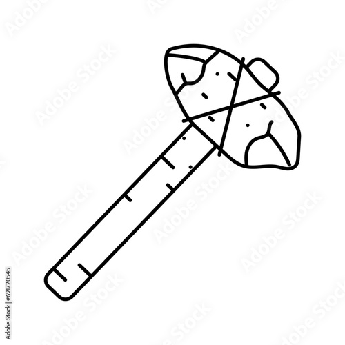 early stone tools human evolution line icon vector. early stone tools human evolution sign. isolated contour symbol black illustration