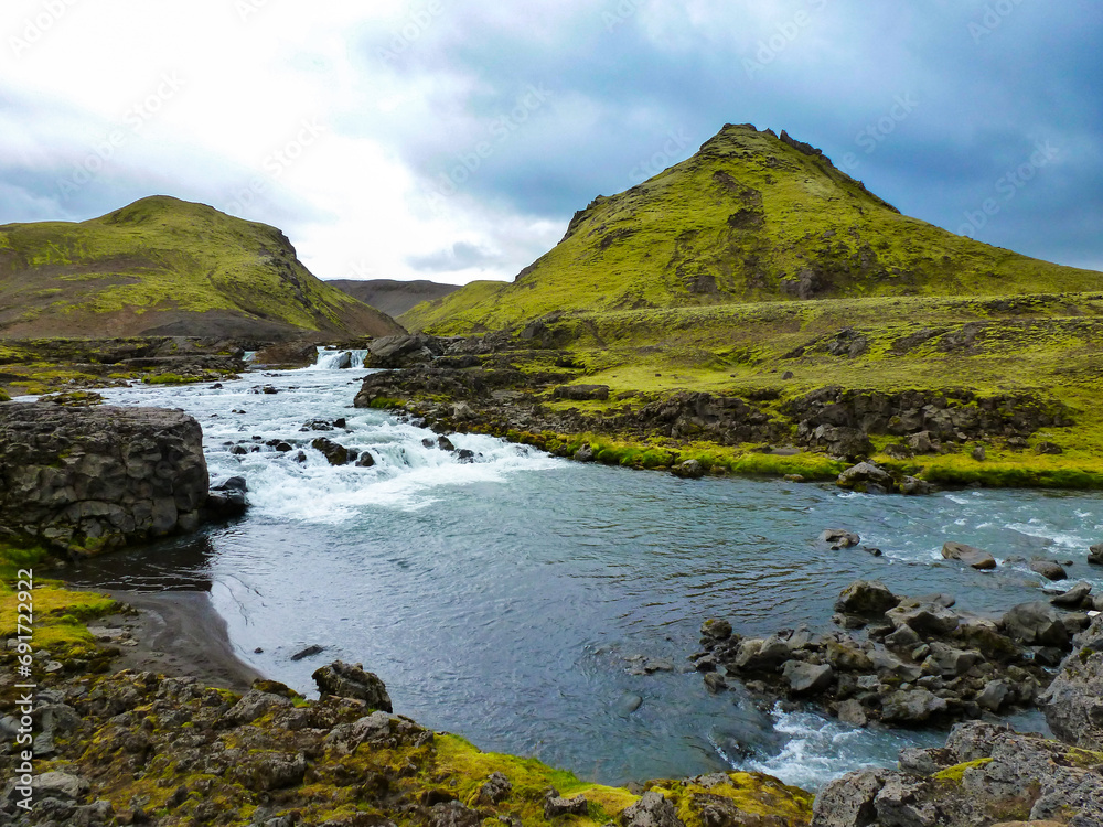 Beautiful landscape during the 4 day Laugavegur trail in Alfavatn, Iceland Beautiful landscape during the 4 day Laugavegur trail in Alfavatn, Iceland