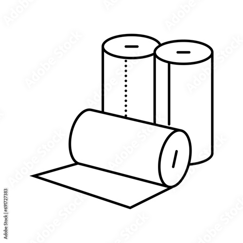 hygiene roll paper towel line icon vector. hygiene roll paper towel sign. isolated contour symbol black illustration