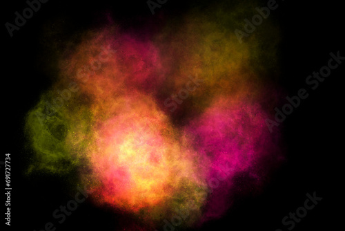 Fog or smoke on darkness, Sky or cloud, Pink, Yellow, Orange color, Mist or smog background, Special effect, Abstract And Defocused, Backdrop, Colorful, Seamless pattern, Creative, Illustration design